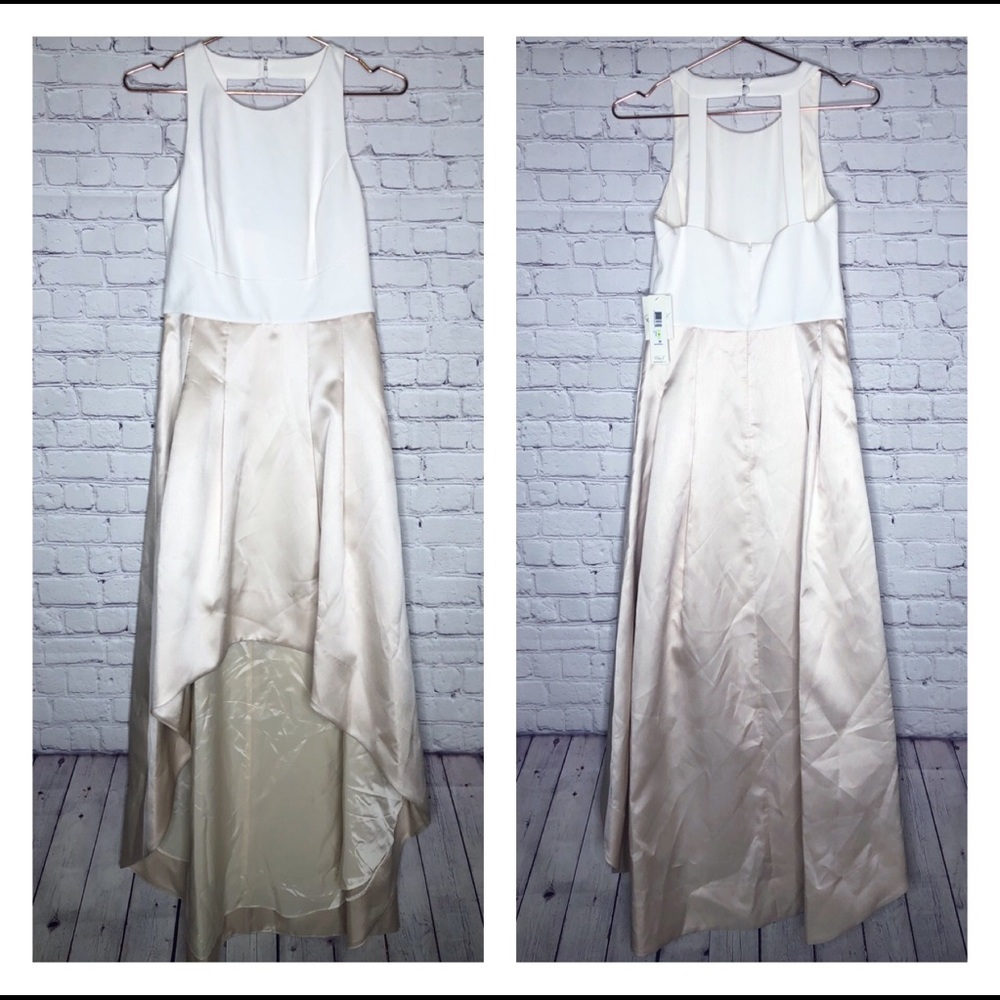 Eliza J Gown - Colorblocked High-Low Prom Dress - Picture 2 of 5